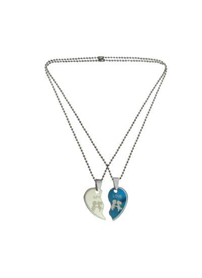 Love Heart Couple Pendant by Menjewell